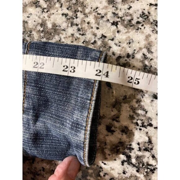 Zena Jeans Women’s M Y2K Blue Denim Belted Jean Jacket Snap Front Pockets - Picture 9 of 10